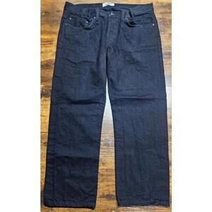 NAKED & FAMOUS 100% Japanese Cotton Solid Black Selvedge Jeans 38x28 Waist USA
